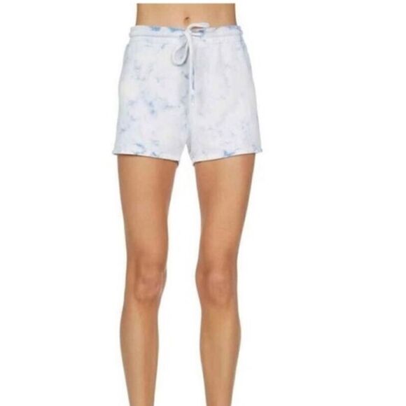 NWT Michael Lauren Vito Sweatshorts Blue Marble - M - Picture 1 of 7